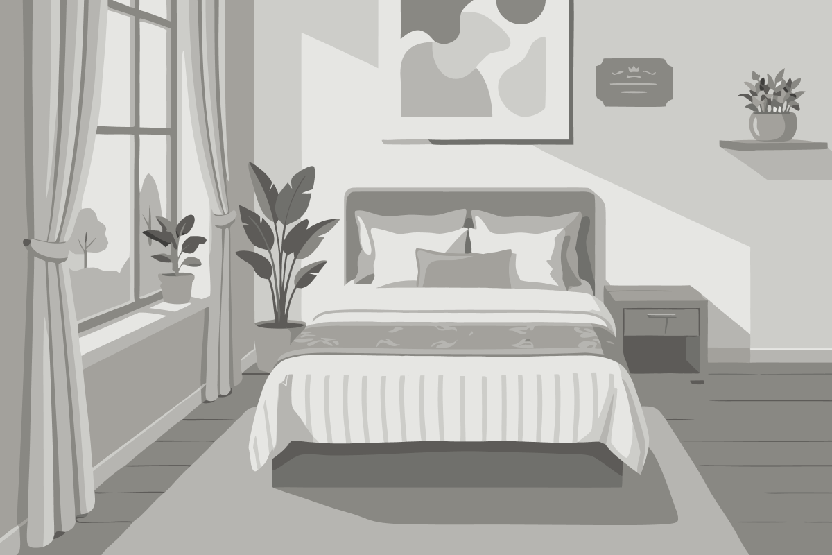 Suite Violette avec 1 Lit Queen-Size et 1 Lit Escamotable Queen-Size